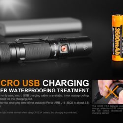 Fenix UC35 V2 snel opladen met micro usb en goed waterproof