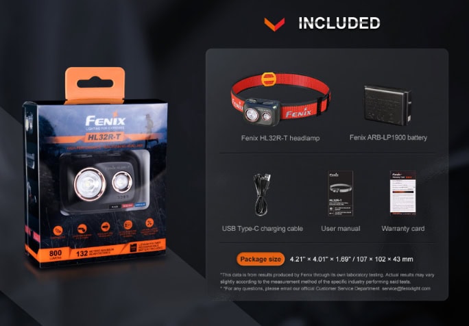 Fenix HL32R-T Black Hoofdlamp Accessories