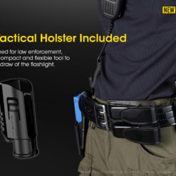 Nitecore P12 inclusief een tactische holster voor riembevestiging