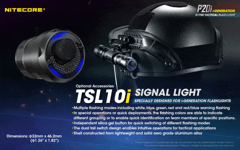 Nitecore P20i tactische lamp signaallicht apart te krijgen