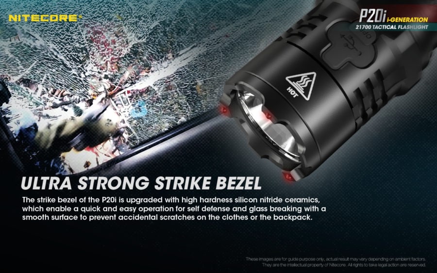 Nitecore P20i tactische lamp voor operationele taken met ultra sterke bezel