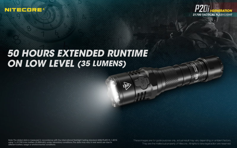 Nitecore P20i zaklamp lang te gebruiken met goed licht 50 uur 35 lumen