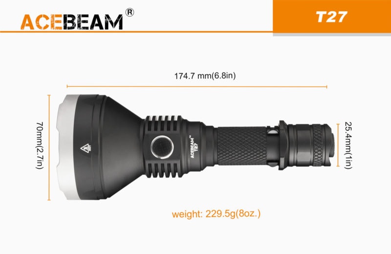 Acebeam T27 afmetingen