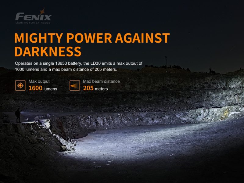 FENIX LD30 18650 batterij 205 meter lichtbereik