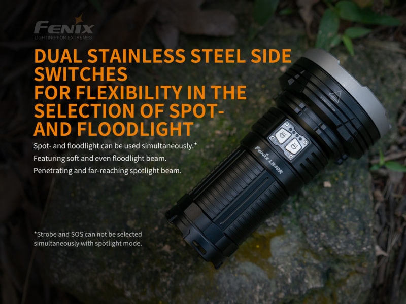 Fenix LR40R met aparte zoek- en spotlight functie