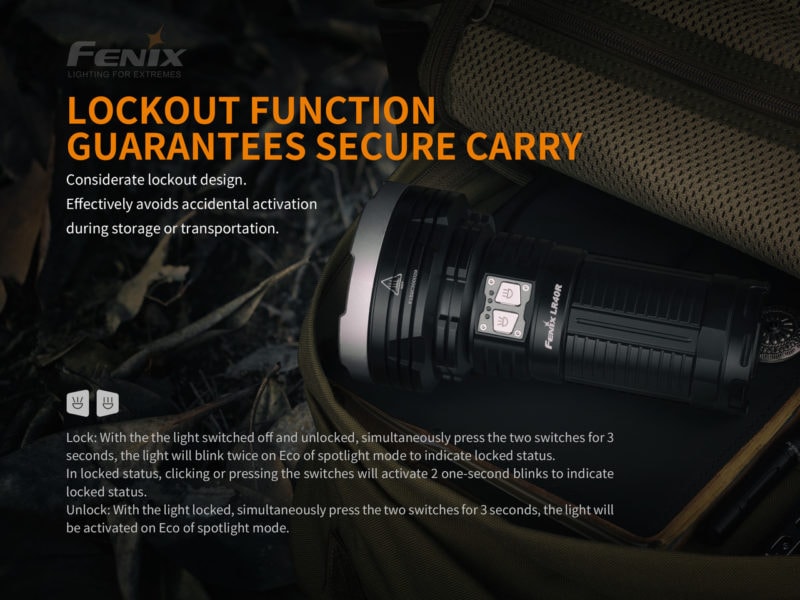 Fenix LR40R met lock-out functie