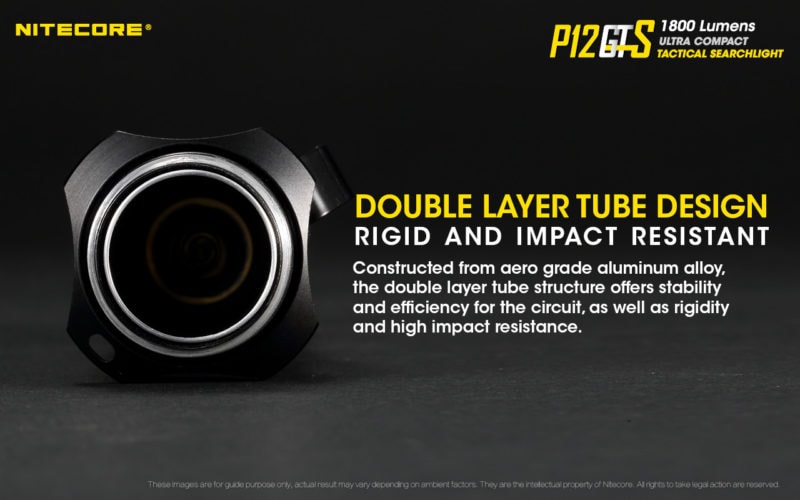 Nitecore P12GTS kan tegen een stootje