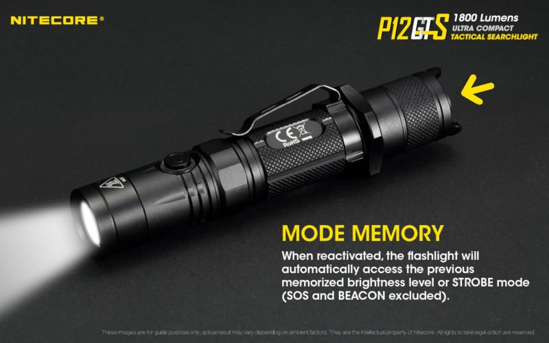 Nitecore P12GTS met geheugen
