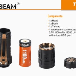Acebeam TK17 onderdelen