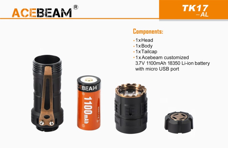Acebeam TK17 onderdelen