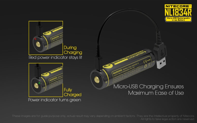 Nitecore 1834R met batterij indicator