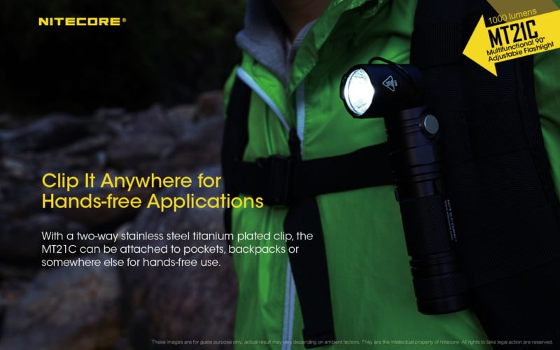 Nitecore MT21C handsfree te gebruiken