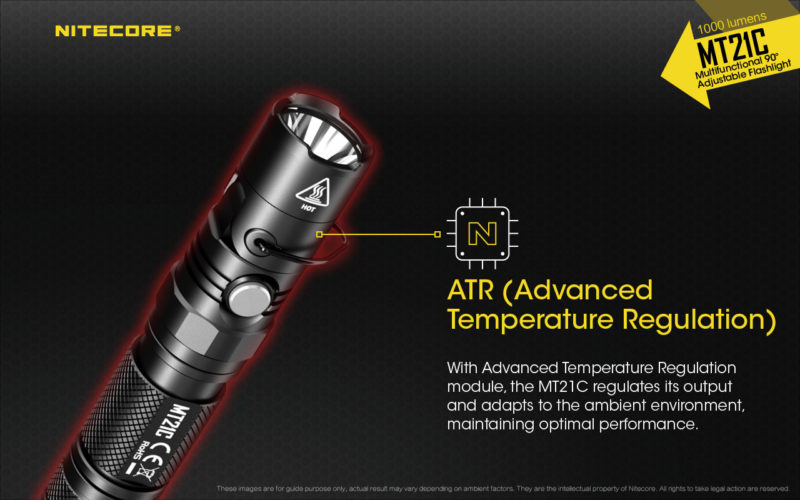 Nitecore MT21C met beveiliging tegen oververhitting