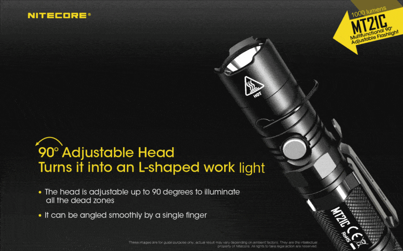 Nitecore MT21C met beweegbare koplamp