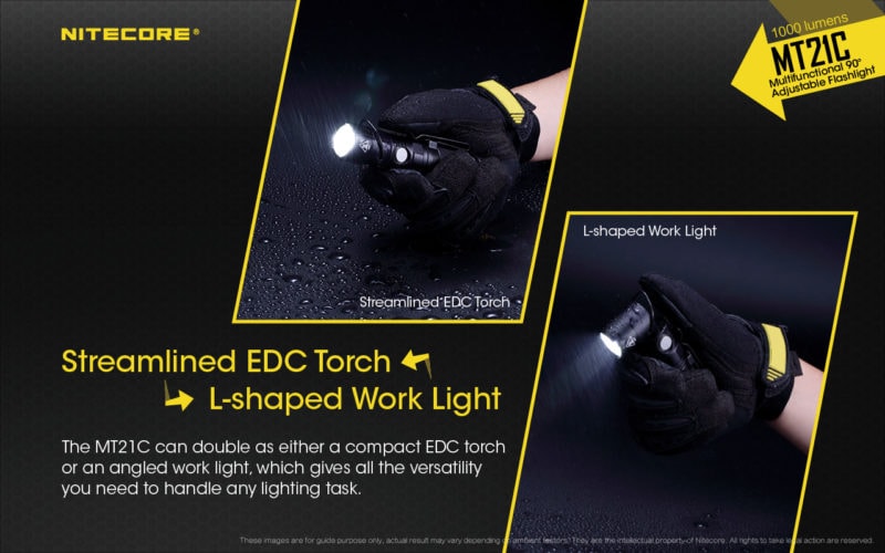 Nitecore MT21C met draaibare koplamp