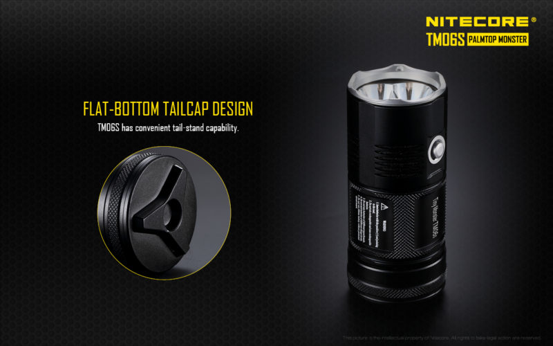 Nitecore TM06S met tail stand functie