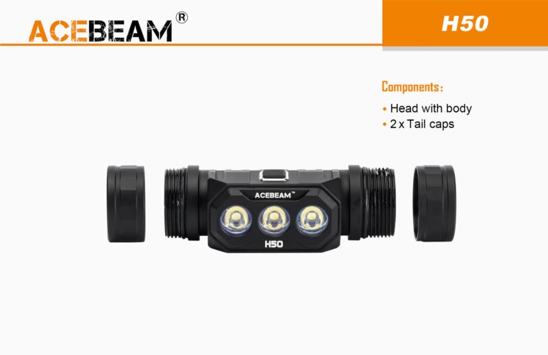 Acebeam H50 componenten