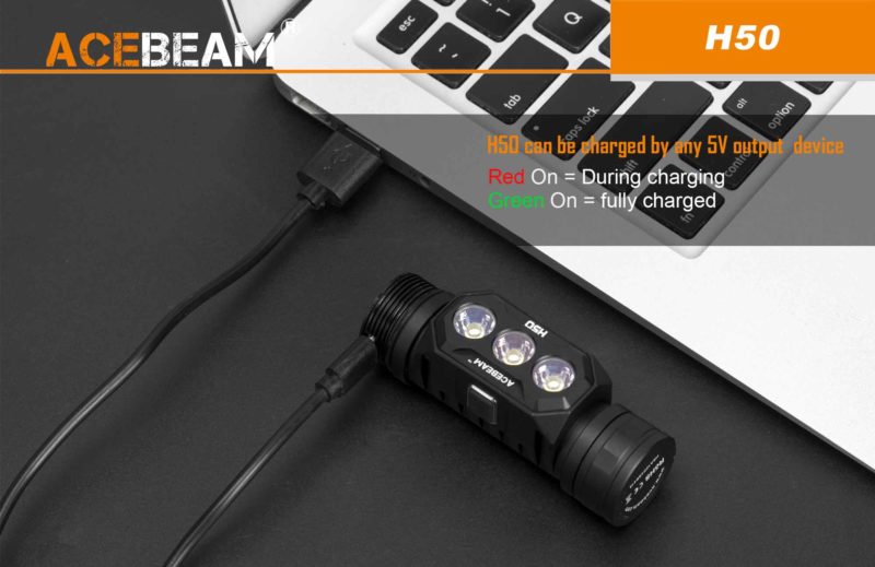 Acebeam H50 eenvoudig op te laden