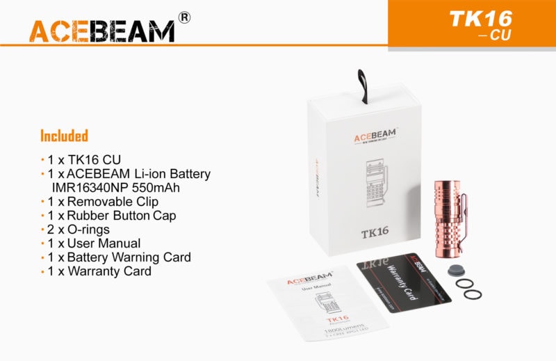 acebeam TK16 CU accessoires