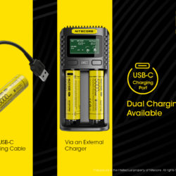 NITECORE NL2150R verschillende oplaadmogelijkheden