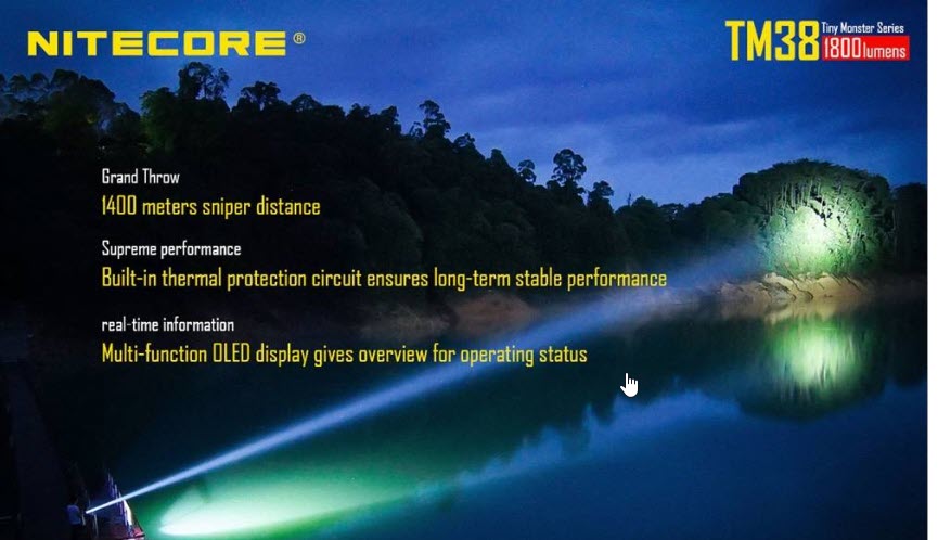 NITECORE TM38 Tiny Monster super lange Throw