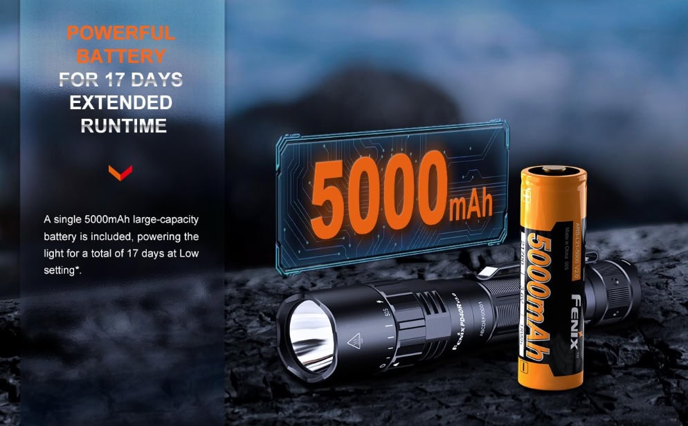 Fenix PD40R V3.0 Zaklamp Batterij