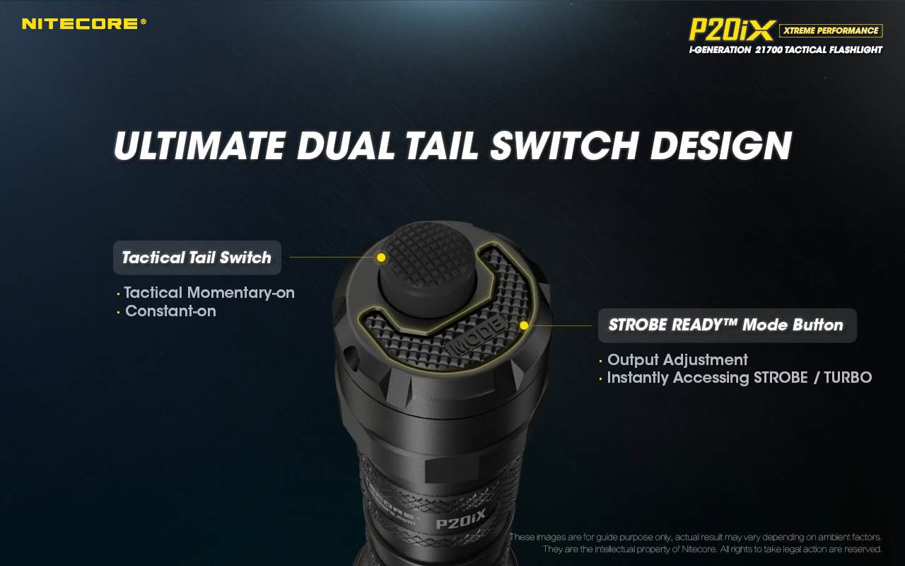 Nitecore P20iX Dual Tail Switch