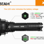 Acebeam X70 LED Zaklamp batterij indicator