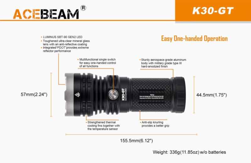 AceBeam K30 GT compact formaat