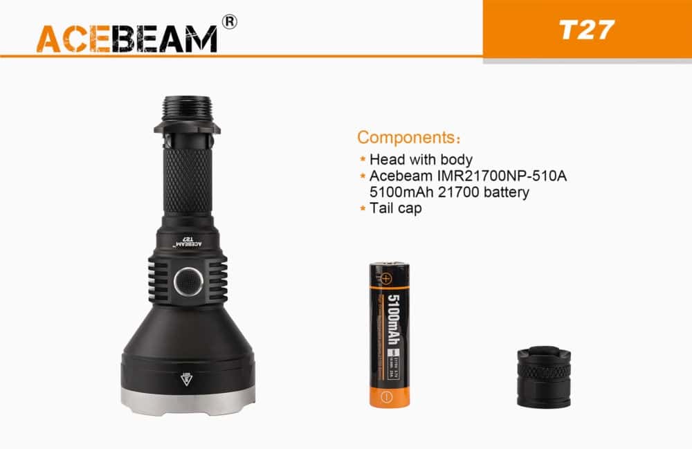Acebeam T27 componenten