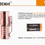 Acebeam TK16 CU batterij