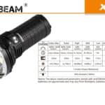 Acebeam X45 XHP70_2 capaciteit