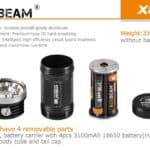 Acebeam X80 LED Zaklamp afneembare onderdelen