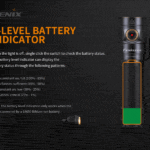 Fenix E30R met slimme batterij indicator die 4 niveaus aangeeft