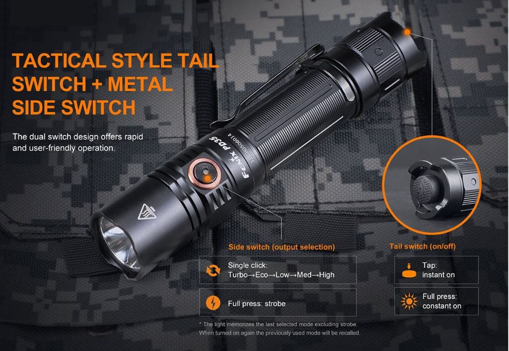 Fenix PD35 V3.0 Twee Schakelaars