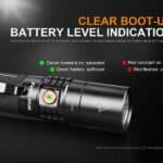 Fenix UC35 V2 met een duidelijke en accurate batterij indicator