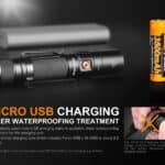 Fenix UC35 V2 snel opladen met micro usb en goed waterproof