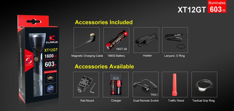 Klarus XT12GT accessoires