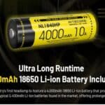 Nitecore HC65 UHE Battery Runtime