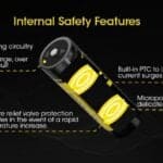 Nitecore NL2150RX Interne Veiligheidsvoorzieningen