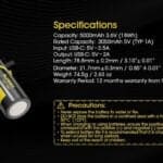 Nitecore NL2150RX Specificaties