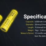 Nitecore NL2160 Batterij Specificaties