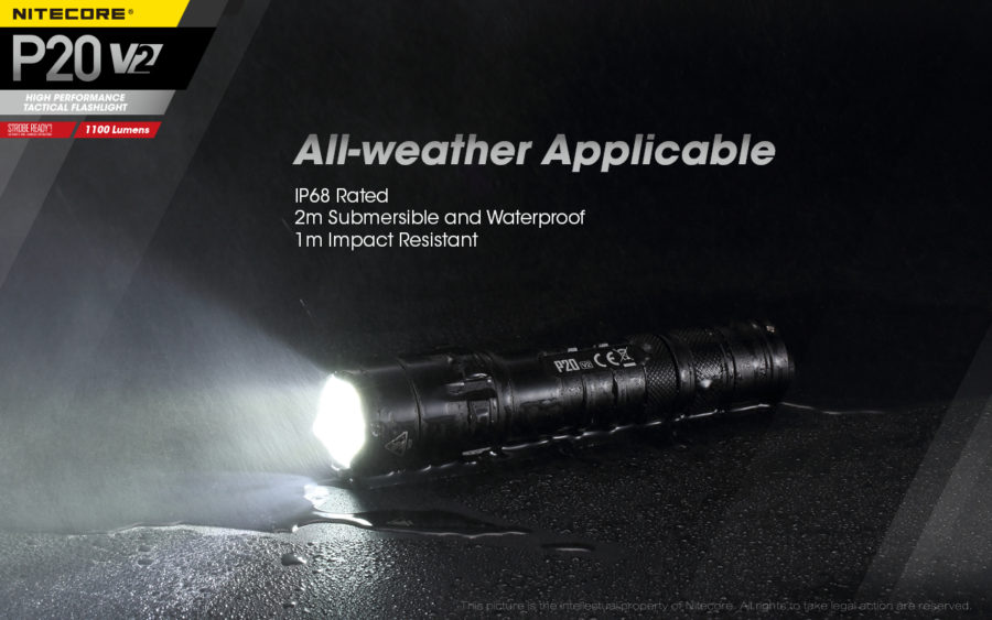 Nitecore P20 V2 zaklamp IP68 tegen water en stof
