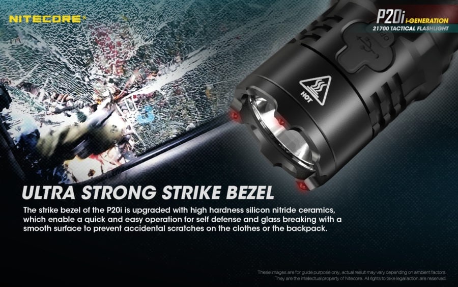 Nitecore P20i tactische lamp voor operationele taken met ultra sterke bezel
