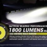 Nitecore P20i zaklamp 1800 lumen, direct stroboscoop, krachtige bezel, 343 m bereik