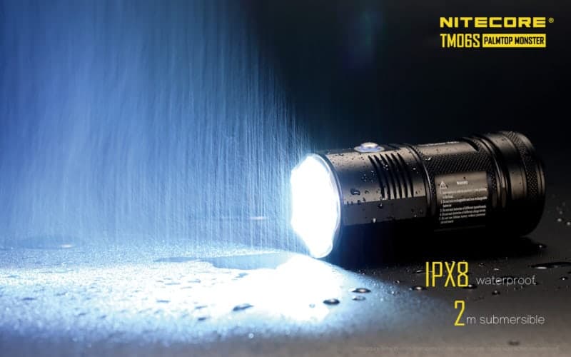 Nitecore TM06S met ipx8 classificatie