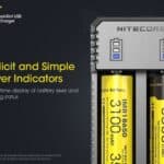 Nitecore UI2 lader met duidelijke weergave status batterijen