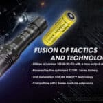 P20i Nitecore tactische zaklamp met 21700 accu voor veel branduren