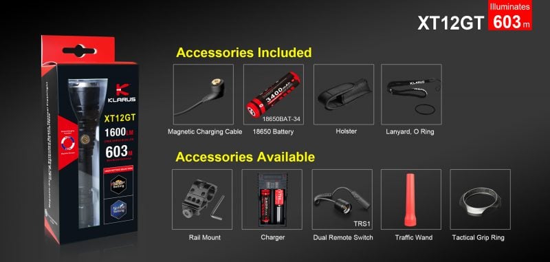 Klarus XT12GT accessoires