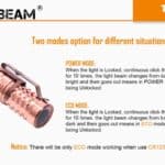 acebeam TK16 CU power en eco modus